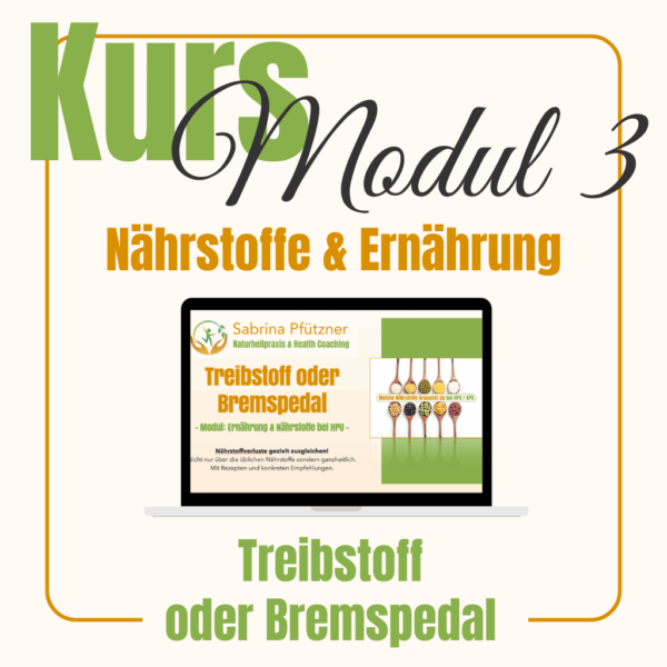 004 (Kursnummer) <br><br><b>"Nährstoffe & Ernährung" – Treibstoff oder Bremspedal</b><br><br>Entdecke, welche Nährstoffe, Cofaktoren, Aminosäuren und Superfoods bei HPU wirklich entscheidend sind – und wie du dich optimal ernährst, um deinen Körper gezielt zu unterstützen.